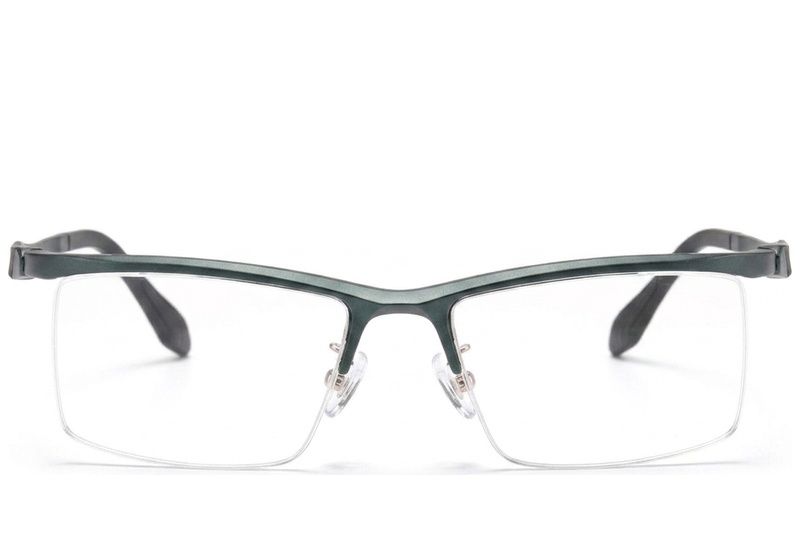 Semi-rimless Green Ultem Glasses #BS2519-0175