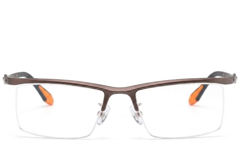 Semi-rimless Brown Ultem Glasses #BS2519-0176