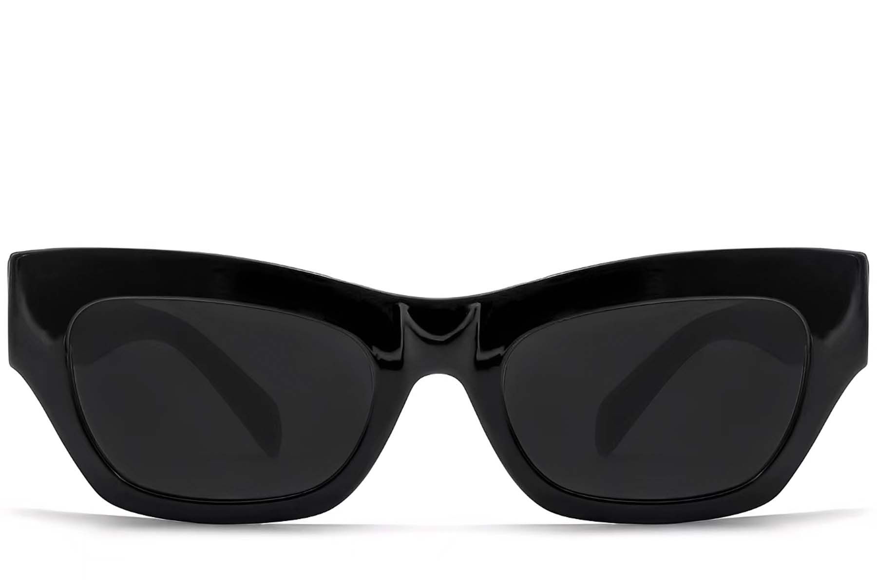 Butterfly Black Acetate Sunglasses #BS2607-0001