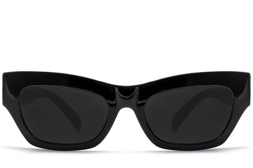 Butterfly Black Acetate Sunglasses #BS2607-0001