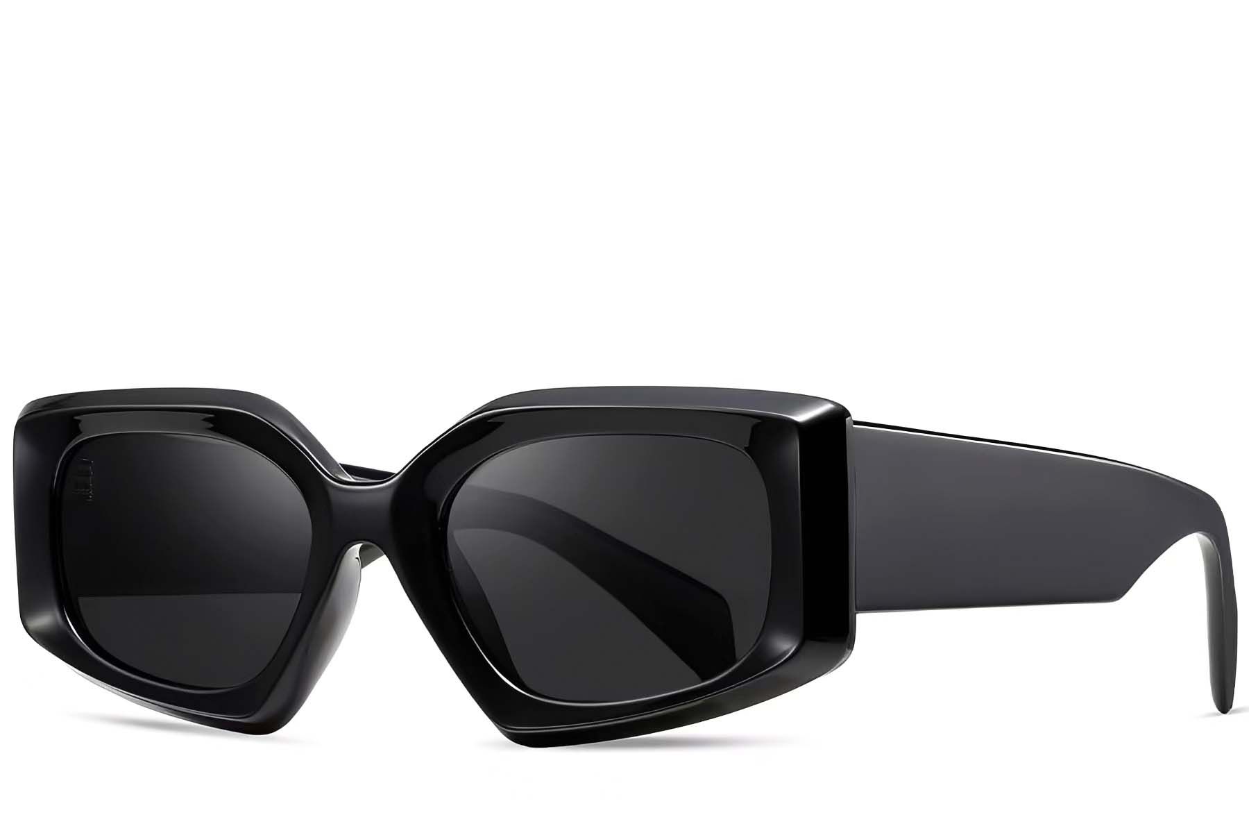 Butterfly Black Acetate Sunglasses #BS2607-0003