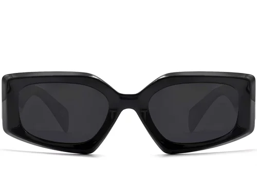 Schmetterlings-Sonnenbrille aus schwarzem Acetat #BS2607-0003
