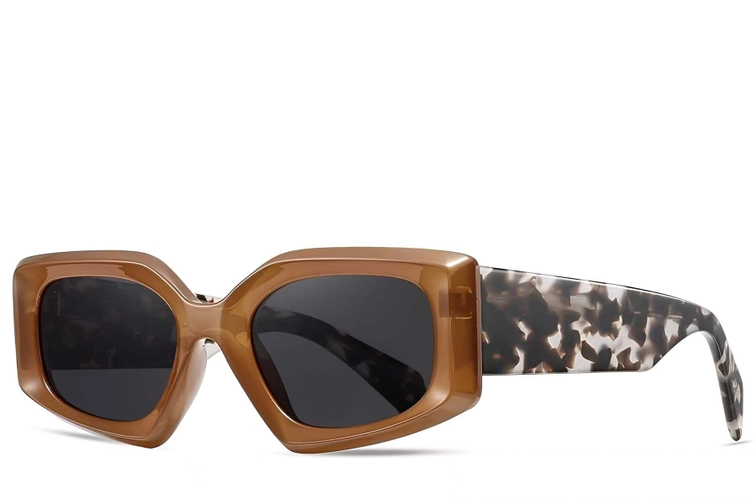 Butterfly Brown Acetate Sunglasses #BS2607-0005