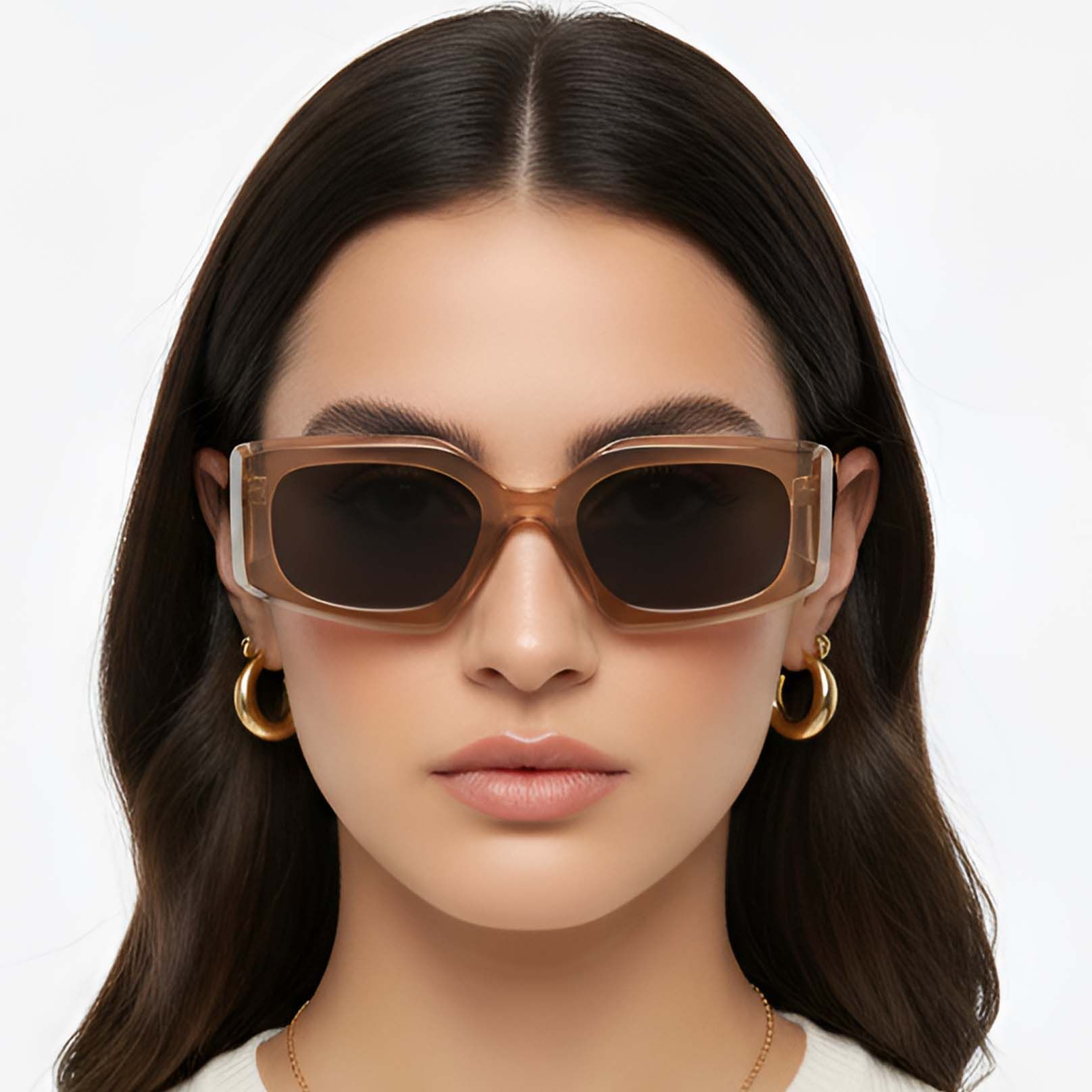 Butterfly Brown Acetate Sunglasses #BS2607-0005