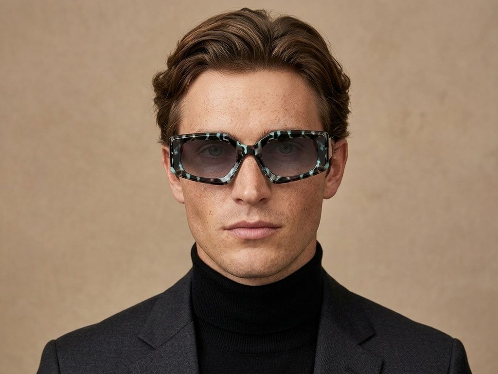 Gafas de sol de acetato azul mariposa # BS2607-0006
