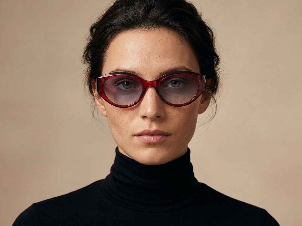 Butterfly Red Acetate Sunglasses #BS2607-0008