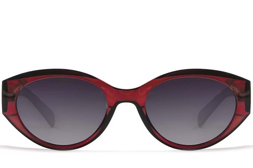 Lunettes de soleil papillon en acétate rouge #BS2607-0008