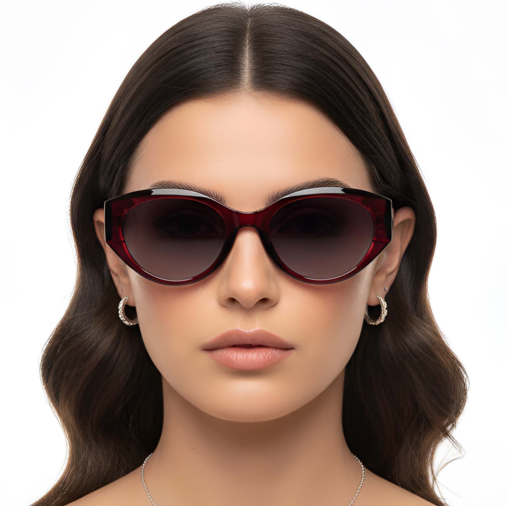 Butterfly Red Acetate Sunglasses #BS2607-0008