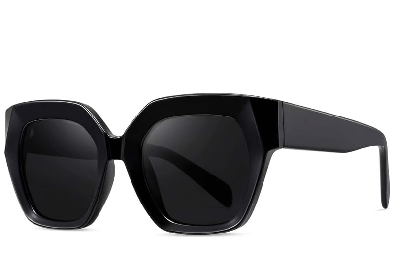 Butterfly Black Acetate Sunglasses #BS2607-0009