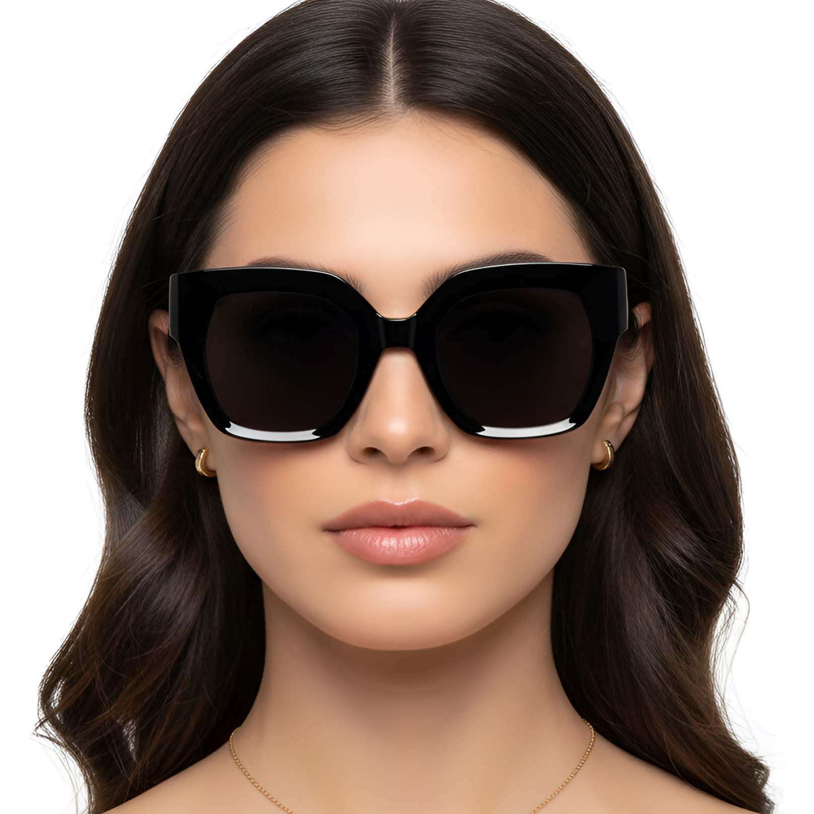 Butterfly Black Acetate Sunglasses #BS2607-0009