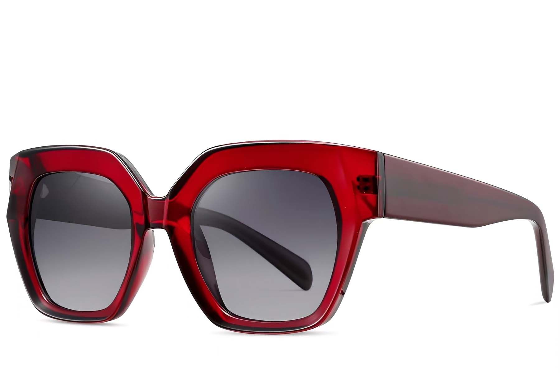 Butterfly Red Acetate Sunglasses #BS2607-0010
