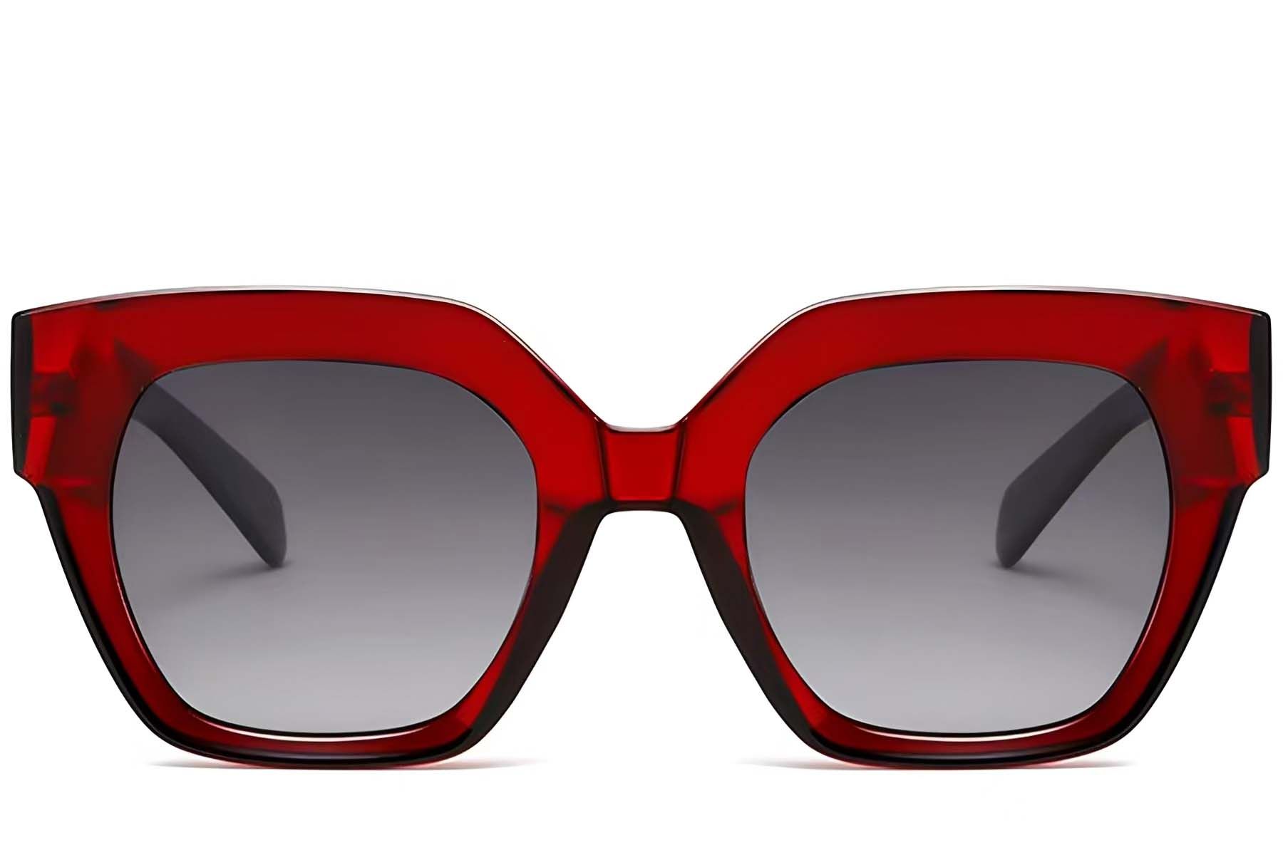 Butterfly Red Acetate Sunglasses #BS2607-0010