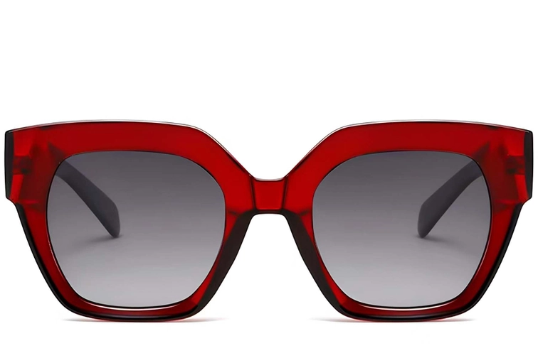 Butterfly Red Acetate Sunglasses #BS2607-0010