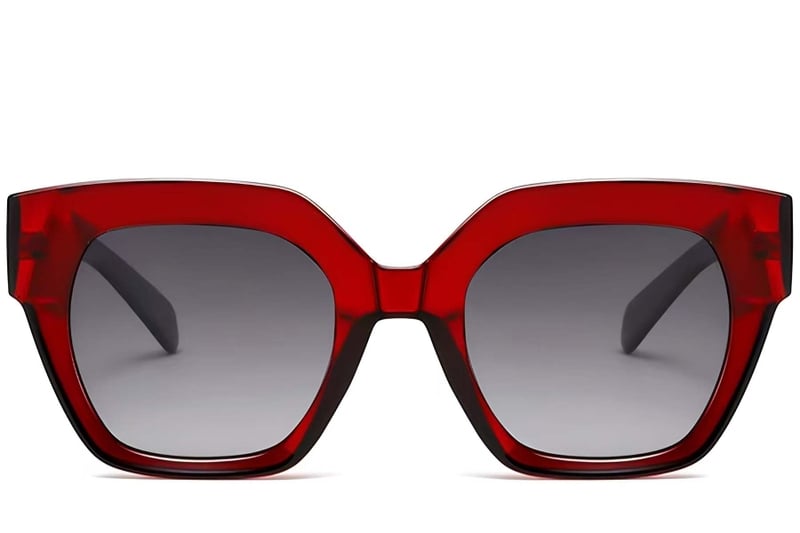 Butterfly Red Acetate Sunglasses #BS2607-0010