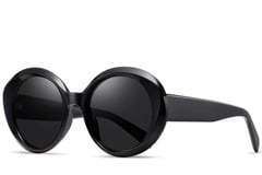 Oval Black Acetate Sunglasses #BS2607-0012