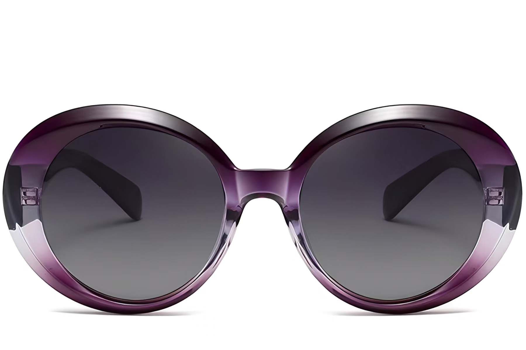 Oval Purple Acetate Sunglasses #BS2607-0013