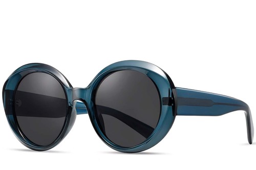 Oval Blue Acetate Sunglasses #BS2607-0014