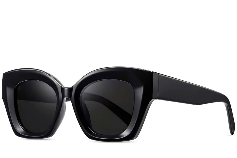 Butterfly Black Acetate Sunglasses #BS2607-0019