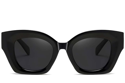 Butterfly Black Acetate Sunglasses #BS2607-0019