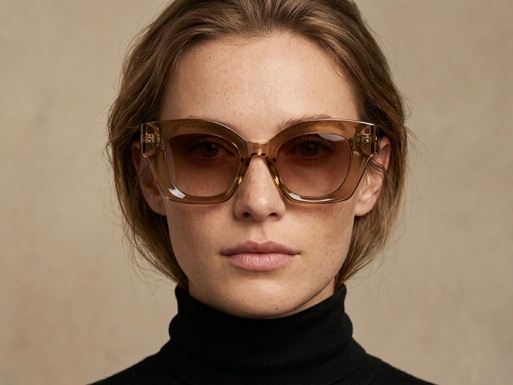Butterfly Brown Acetate Sunglasses #BS2607-0020