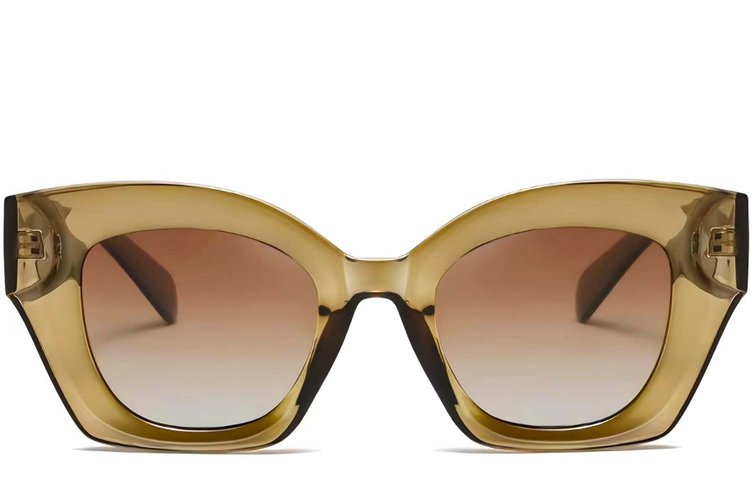 Lunettes de soleil papillon en acétate marron #BS2607-0020