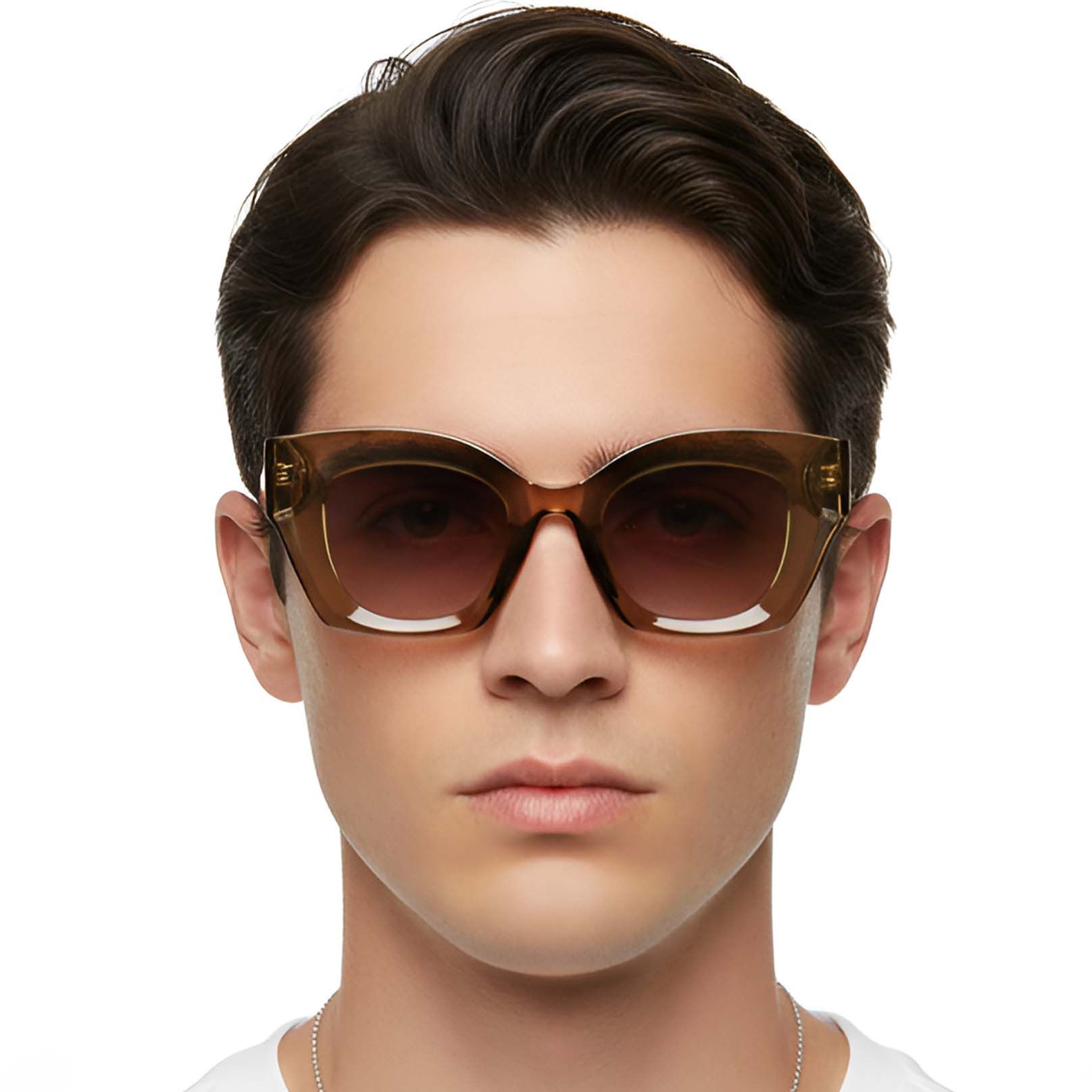 Butterfly Brown Acetate Sunglasses #BS2607-0020