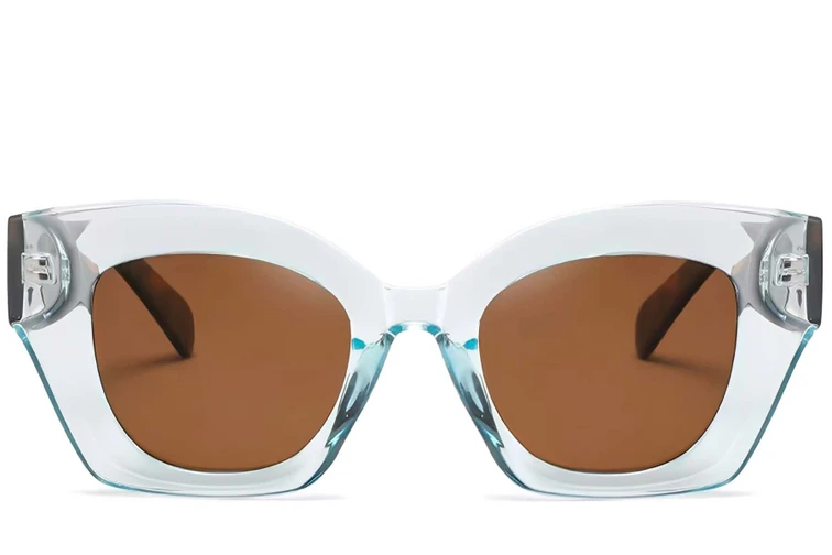 Lunettes de soleil papillon en acétate bleu #BS2607-0022