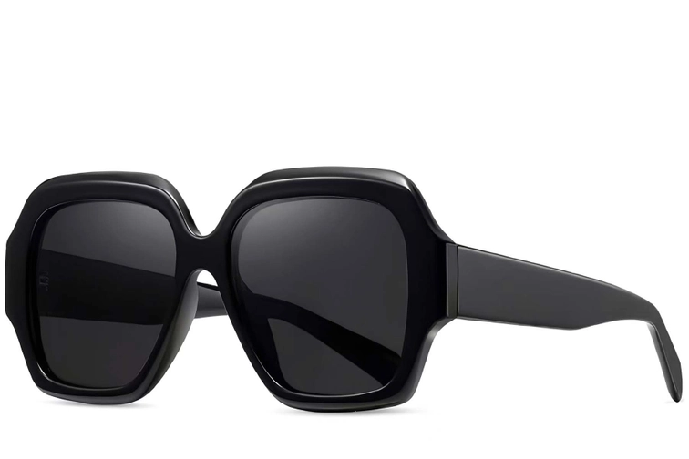 Butterfly Black Acetate Sunglasses #BS2607-0023