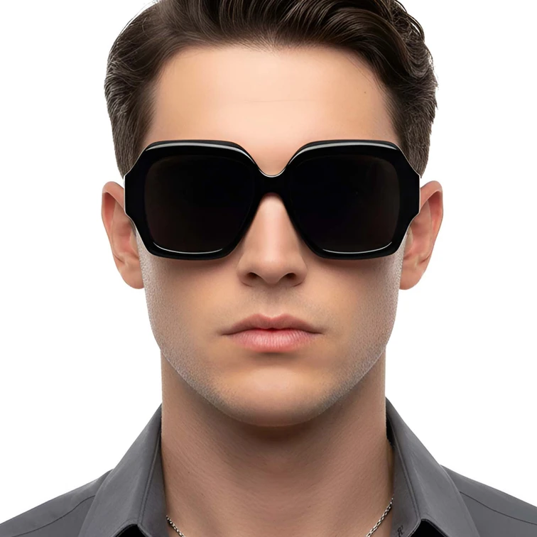 Butterfly Black Acetate Sunglasses #BS2607-0023