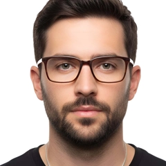 Rectangular Brown TR90 Glasses #BS2607-0026