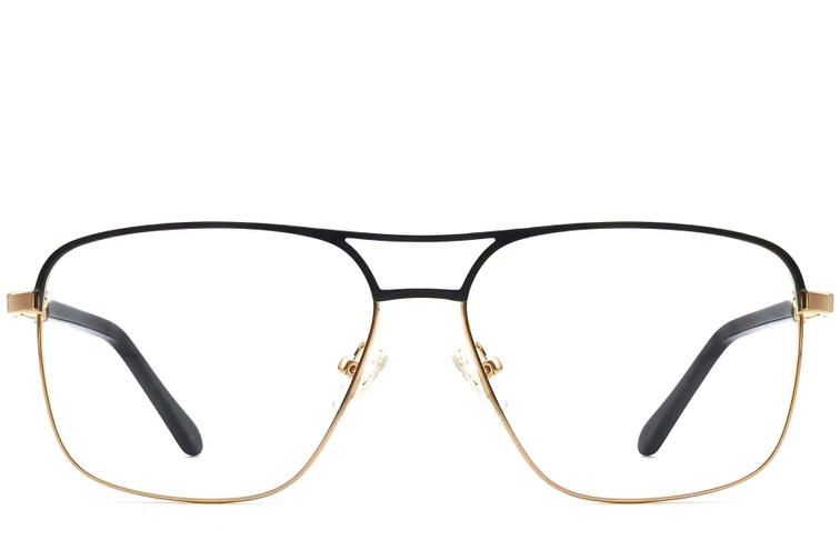 Aviator Black Metal Glasses #BS2607-0028