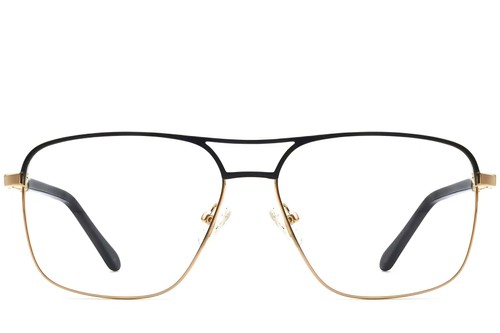 Aviator Black Metal Glasses #BS2607-0028