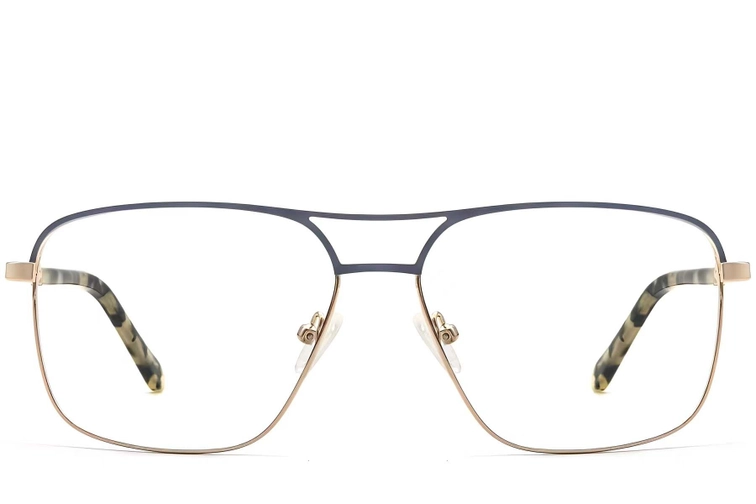 Aviator Grey Metal Glasses #BS2607-0029