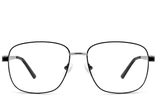 Oval Black Metal Glasses #BS2607-0031