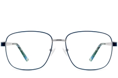 Oval Blue Metal Glasses #BS2607-0033