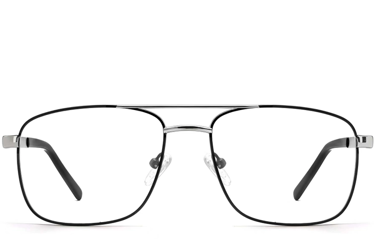 Aviator Black Metal Glasses #BS2607-0034