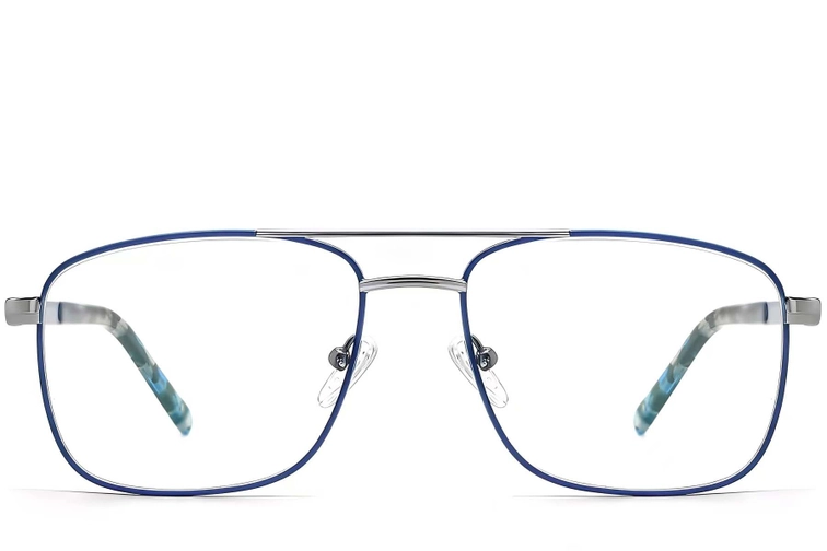 Aviator Blue Metal Glasses #BS2607-0035