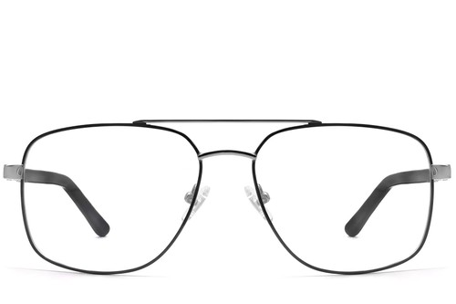 Aviator Zwarte Metalen Bril #BS2607-0037