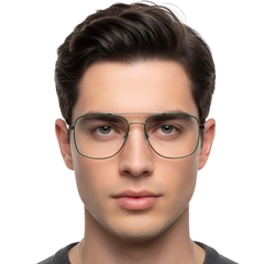 Aviator Green Metal Glasses #BS2607-0038