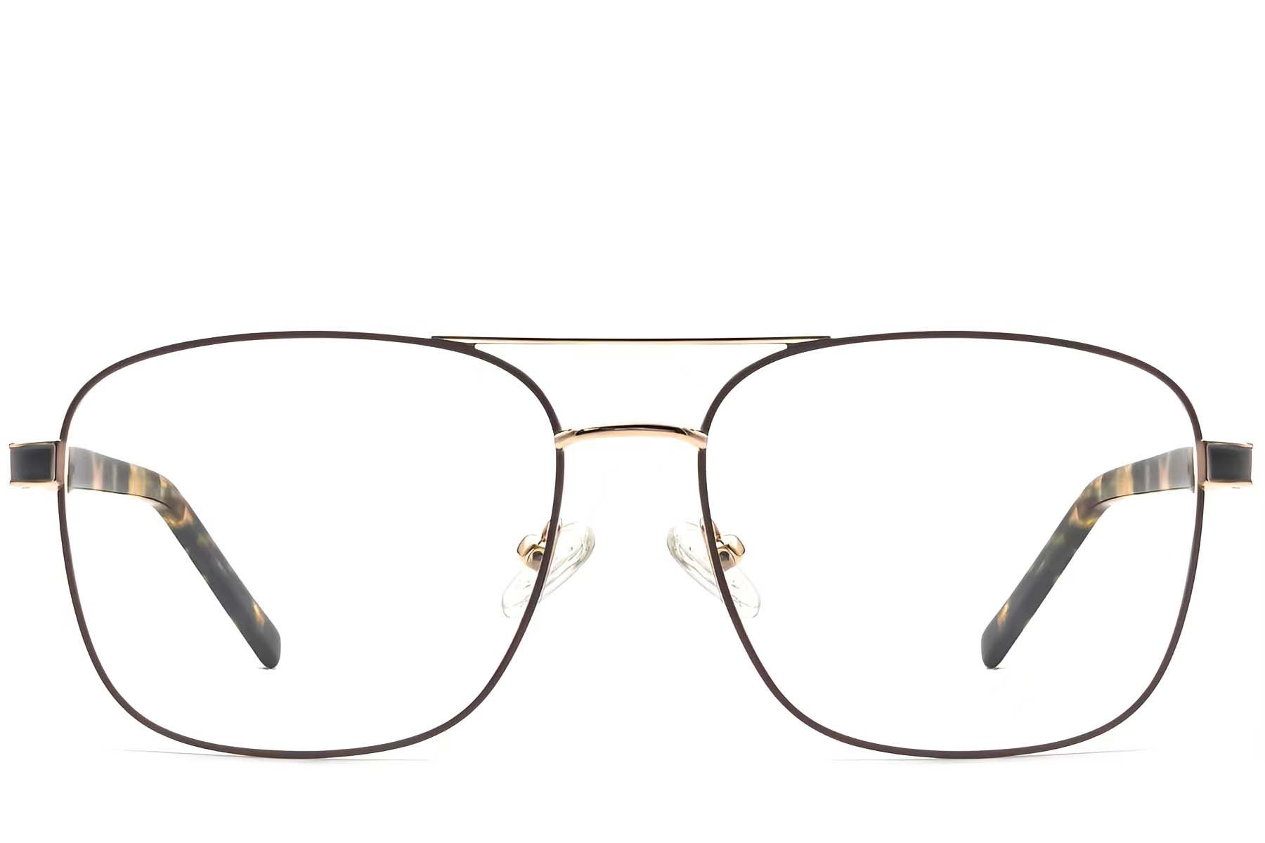 Aviator Brown Metal Glasses #BS2607-0041