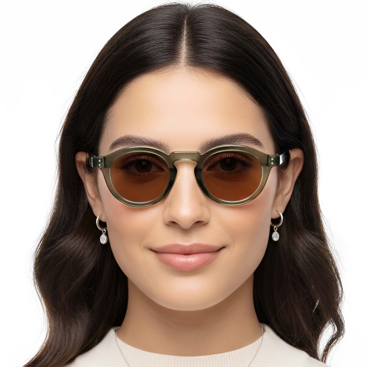 Ovale grüne TR90-Sonnenbrille #BS2607-0047