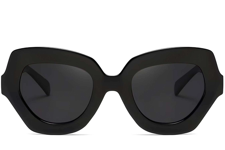 Butterfly Black Acetate Sunglasses #BS2607-0048