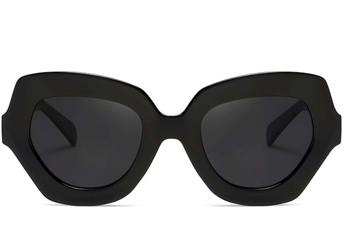 Butterfly Black Acetate Sunglasses #BS2607-0048