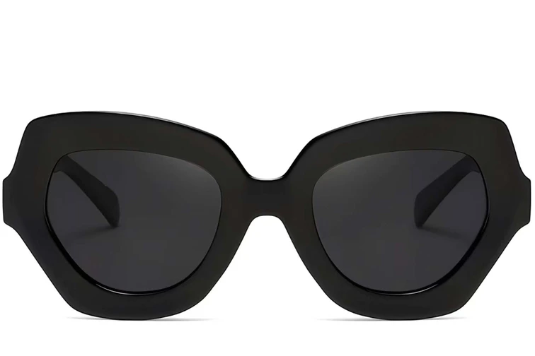 Butterfly Black Acetate Sunglasses #BS2607-0048