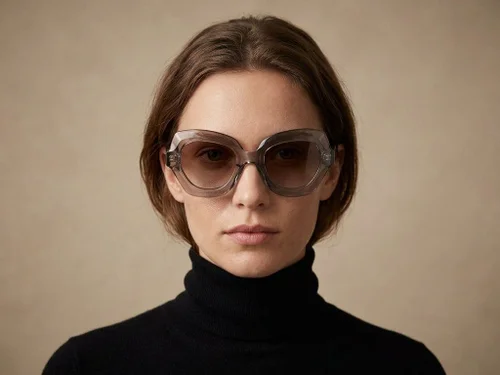Lunettes de soleil papillon en acétate gris #BS2607-0050
