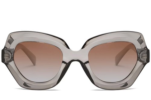 Lunettes de soleil papillon en acétate gris #BS2607-0050