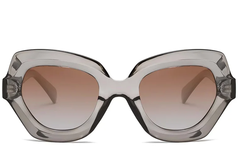 Lunettes de soleil papillon en acétate gris #BS2607-0050