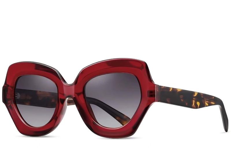 Butterfly Red Acetate Sunglasses #BS2607-0051
