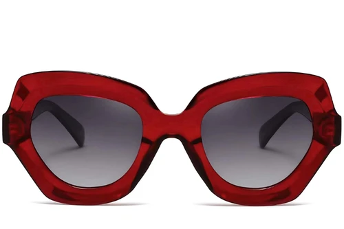 Butterfly Red Acetate Sunglasses #BS2607-0051