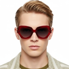 Lunettes de soleil papillon en acétate rouge #BS2607-0051